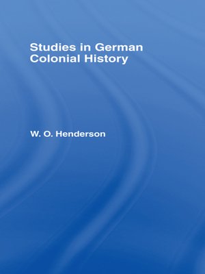 cover image of Studies in German Colonial History